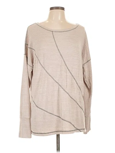 Pre-owned Suzanne Betro Long Sleeve T-shirt In Tan