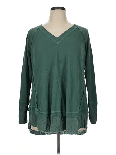 Pre-owned Suzanne Betro Pullover Sweater In Green