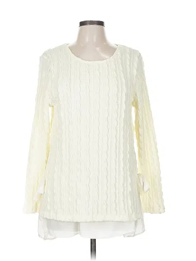 Pre-owned Suzanne Betro Pullover Sweater In Ivory