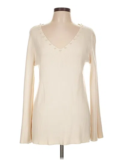 Pre-owned Suzanne Betro Pullover Sweater In Ivory