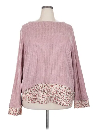 Pre-owned Suzanne Betro Pullover Sweater In Pink