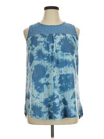 Pre-owned Suzanne Betro Sleeveless Blouse In Blue