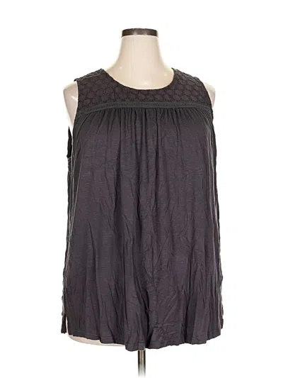 Pre-owned Suzanne Betro Sleeveless Blouse In Gray