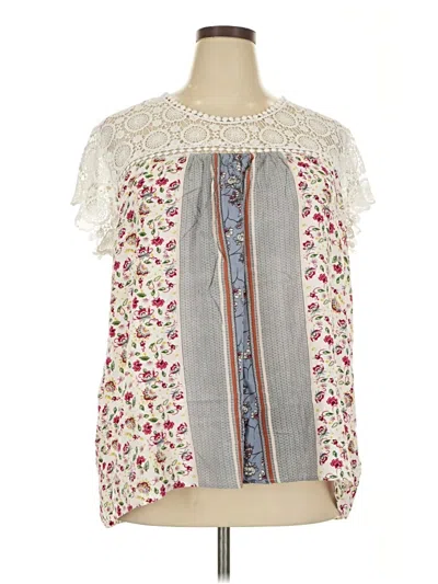 Pre-owned Suzanne Betro Sleeveless Blouse In Gray