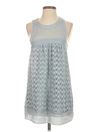 Pre-owned Suzanne Betro Sleeveless Blouse In Gray