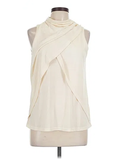 Pre-owned Suzanne Betro Sleeveless Blouse In Ivory
