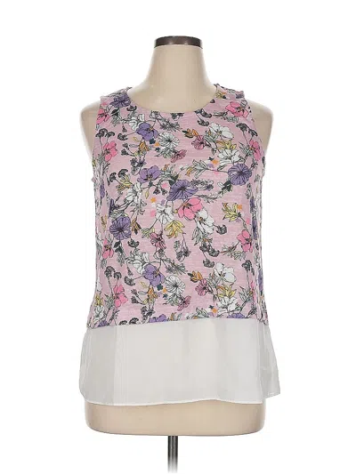 Pre-owned Suzanne Betro Sleeveless Blouse In Pink