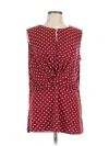 Suzanne Betro Sleeveless Blouse In Red