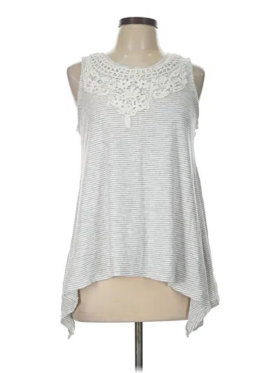 Pre-owned Suzanne Betro Sleeveless Blouse In Silver