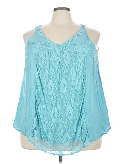 Pre-owned Suzanne Betro Sleeveless Blouse In Teal