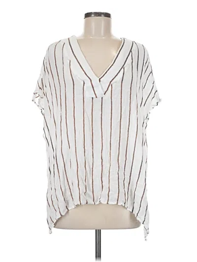 Pre-owned Suzanne Betro Sleeveless Blouse In White