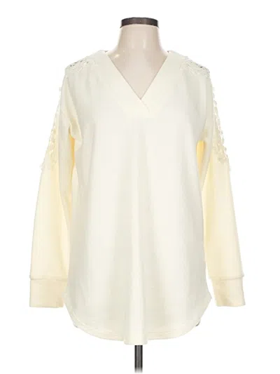 Pre-owned Suzanne Betro Sweatshirt In Ivory