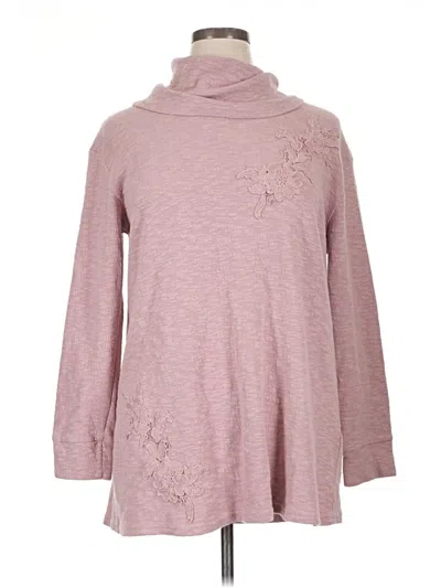 Pre-owned Suzanne Betro Turtleneck Sweater In Pink