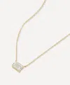 Suzanne Kalan 14ct Gold Amalfi Emerald Cut White Topaz Pendant Necklace In Gold