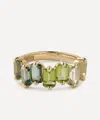 Suzanne Kalan 14ct Gold Ann Green Ombre Half Band Ring In Gold