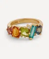 Suzanne Kalan 14ct Gold Mix-cut Rainbow Half Band Ring