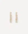 Suzanne Kalan 14ct Gold Mixed Diamond Bar Stud Earrings In Gold