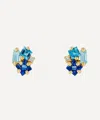Suzanne Kalan 14ct Gold Nadima Blue Mix Cluster Stud Earrings