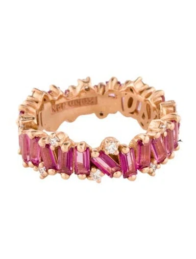 Pre-owned Suzanne Kalan 14k 2.64ctw Coated Topaz & Diamond Amalfi Burst Eternity Band In Multi