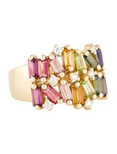Pre-owned Suzanne Kalan 14k Multistone Amalfi Band