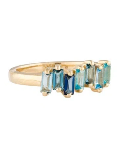 Pre-owned Suzanne Kalan 14k Topaz Amalfi Half Band In Multi