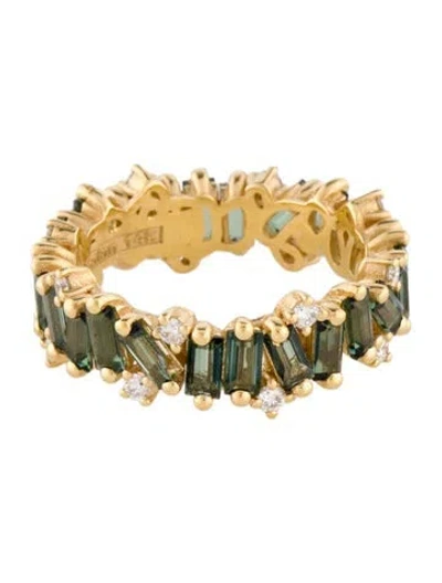 Pre-owned Suzanne Kalan 14k Topaz & Diamond Amalfi Eternity Band In Multi