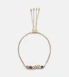 Suzanne Kalan 14kt Gold Adjustable Chain Bracelet With Sapphires And Diamonds In Rainbow/yg