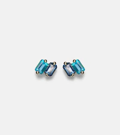 Suzanne Kalan Fireworks 14ct Gold Earrings In Bluemix/yg