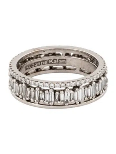 Pre-owned Suzanne Kalan 18k 1.28ctw Diamond Double Stack Eternity Band In Multicolor