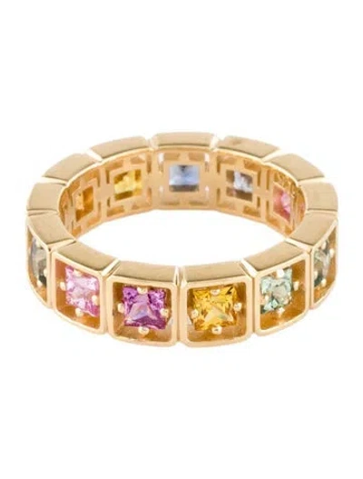 Pre-owned Suzanne Kalan 18k 2.24ctw Sapphire Multicolor Eternity Band