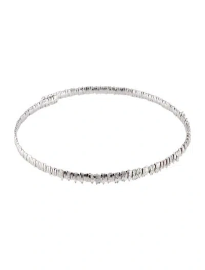 Pre-owned Suzanne Kalan 18k 2.27ctw Diamond Choker Necklace, 12" In Multi