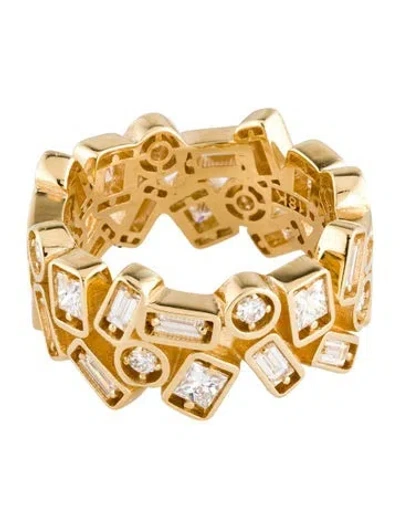 Pre-owned Suzanne Kalan 18k 2.41ctw Diamond Inlay Double Row Eternity In Multi