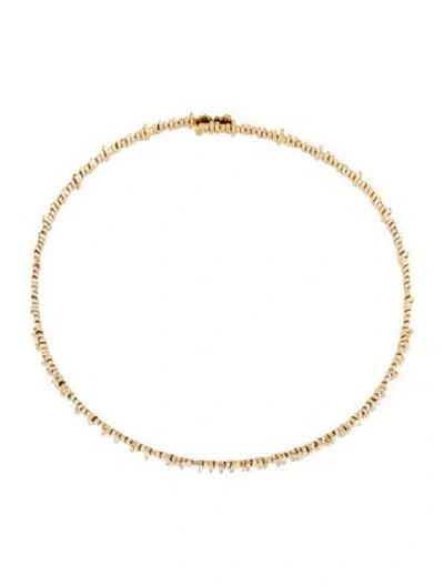 Pre-owned Suzanne Kalan 18k 2.55ctw Diamond Fireworks Choker Necklace, 12" In Multi