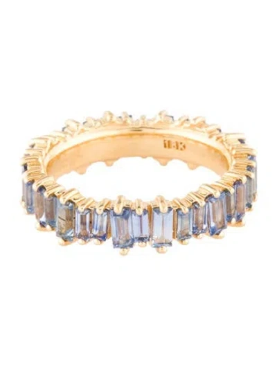 Pre-owned Suzanne Kalan 18k 2.94ctw Sapphire Eternity Band In Multi