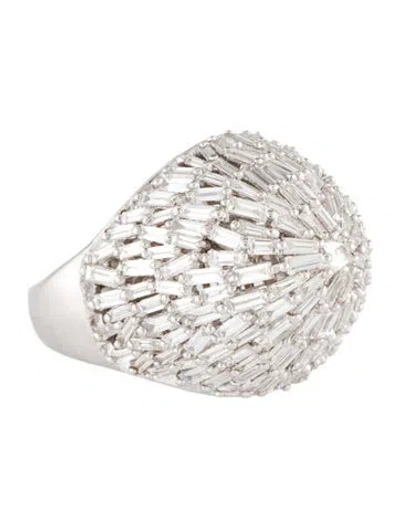 Pre-owned Suzanne Kalan 18k 3.64ctw Diamond Dome Cocktail Ring In Multi