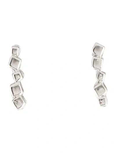 Pre-owned Suzanne Kalan 18k Bar Stud Earrings In Multi