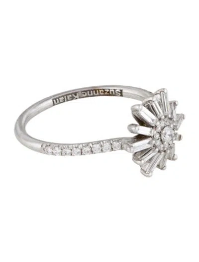 Pre-owned Suzanne Kalan 18k Diamond Bold Flower Cocktail Ring In Multi