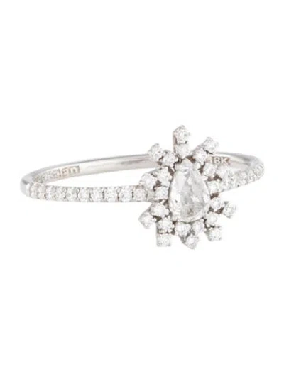 Pre-owned Suzanne Kalan 18k Diamond Cocktail Ring In Multi