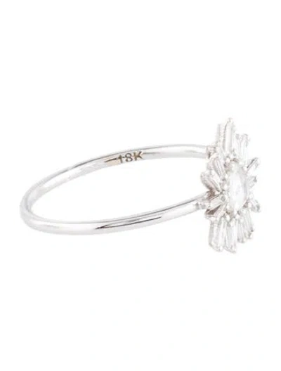 Pre-owned Suzanne Kalan 18k Diamond Cocktail Ring In Multi