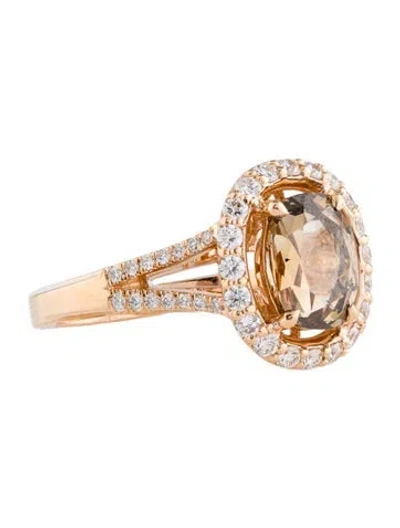 Pre-owned Suzanne Kalan 18k Diamond Cocktail Ring In Multi