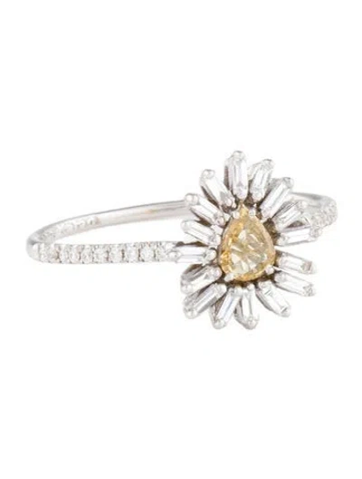 Pre-owned Suzanne Kalan 18k Diamond Cocktail Ring In Multi