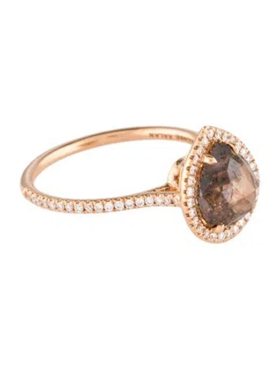 Pre-owned Suzanne Kalan 18k Diamond Cocktail Ring In Multi