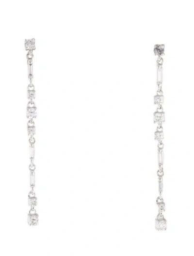 Pre-owned Suzanne Kalan 18k Diamond Drop Earrings In Multi