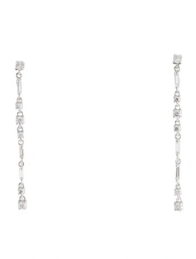 Pre-owned Suzanne Kalan 18k Diamond Drop Earrings In Multi