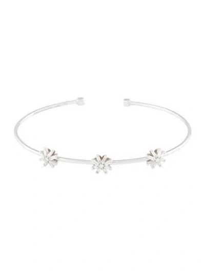 Pre-owned Suzanne Kalan 18k Diamond Fireworks Starburst Cuff Bracelet, 5.5" In Multi