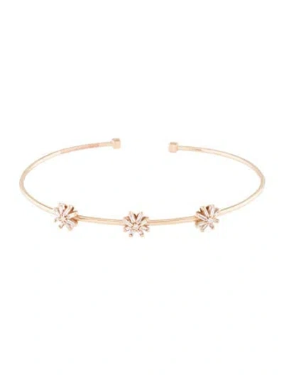 Pre-owned Suzanne Kalan 18k Diamond Fireworks Starburst Cuff Bracelet, 5.5" In Multi