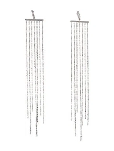 Pre-owned Suzanne Kalan 18k Diamond Fringe Drop Earrings In Multi