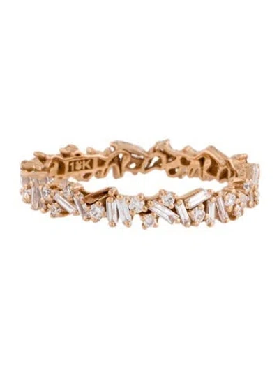 Pre-owned Suzanne Kalan 18k Diamond Icon Eternity Band In Multi