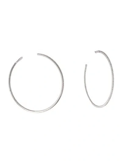 Pre-owned Suzanne Kalan 18k Diamond Inside Out Hoop Earrings In Multi