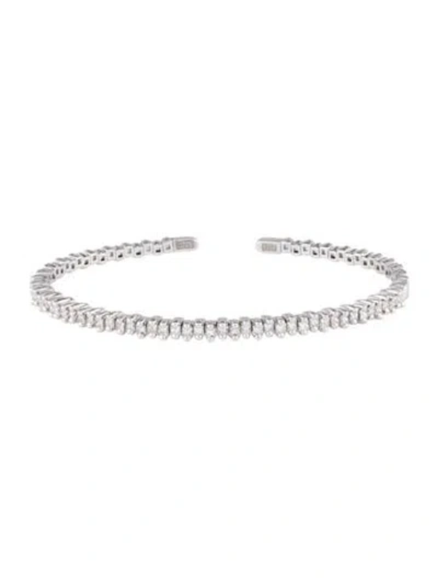 Pre-owned Suzanne Kalan 18k Diamond Mini Princess Bracelet, 6" In Multi
